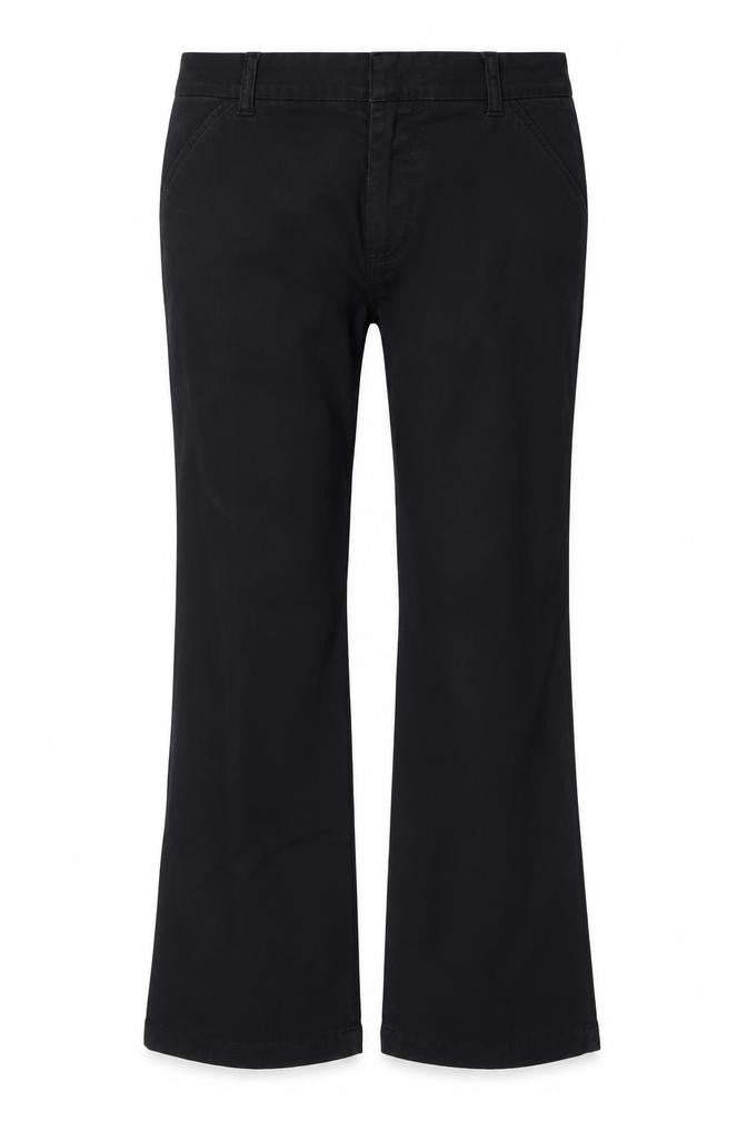 Front view of Dickies Women Black, size 3, Straight Cotton Blend Jeans