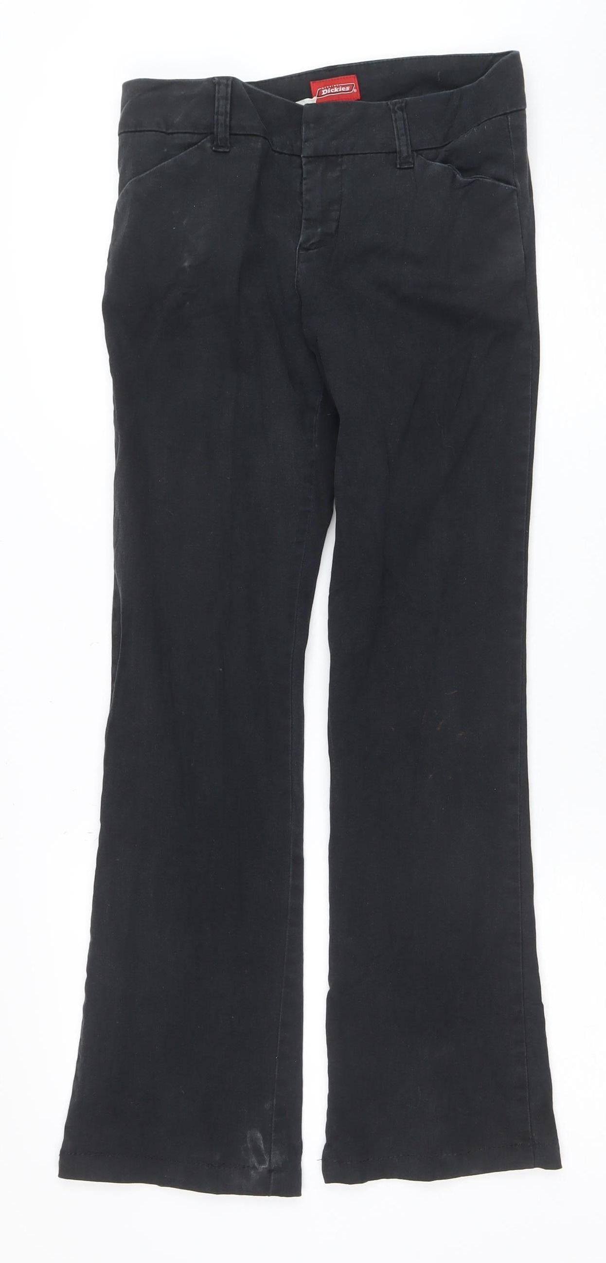 Dickies Women Black Size 3 Straight Cotton Blend Jeans