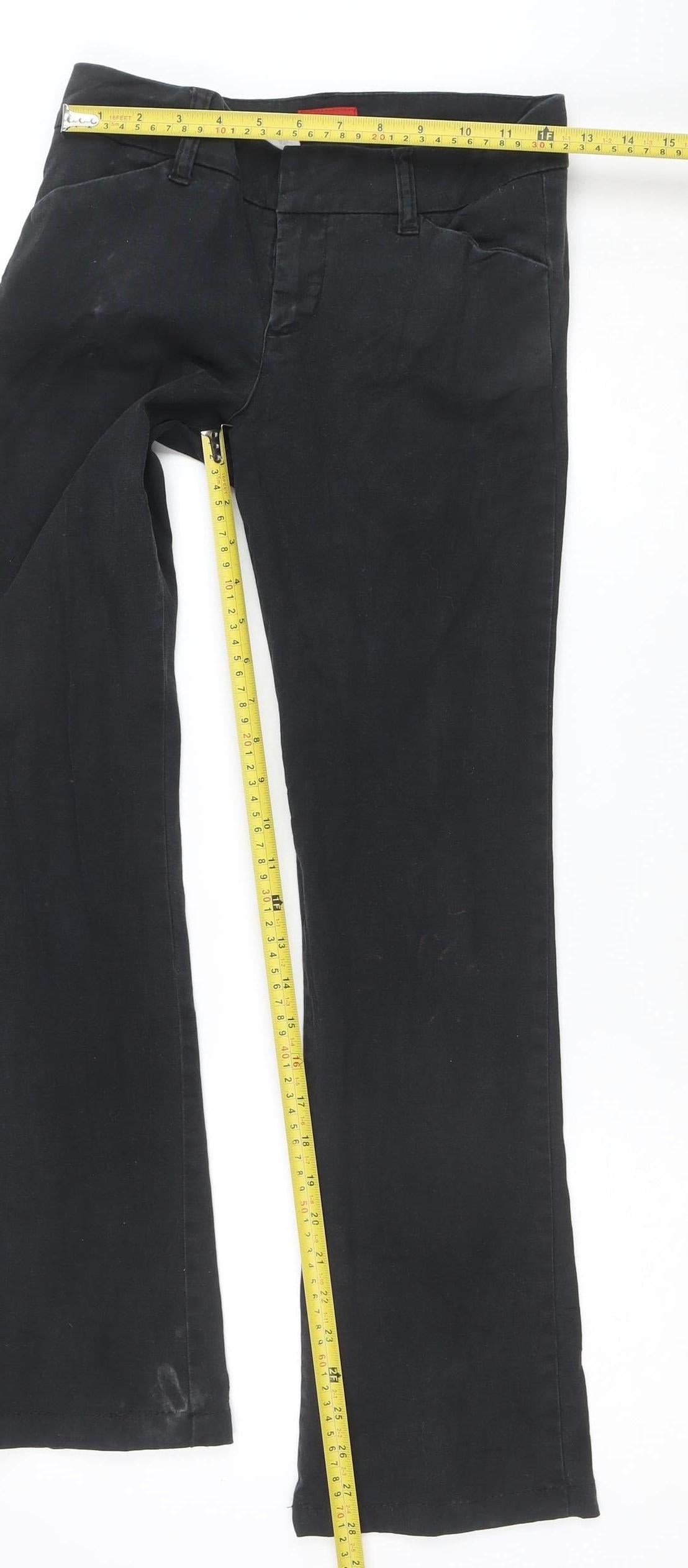 Dickies Women Black Size 3 Straight Cotton Blend Jeans