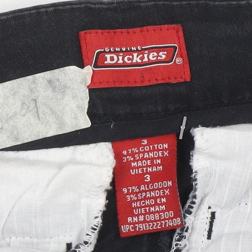 Dickies Women Black Size 3 Straight Cotton Blend Jeans