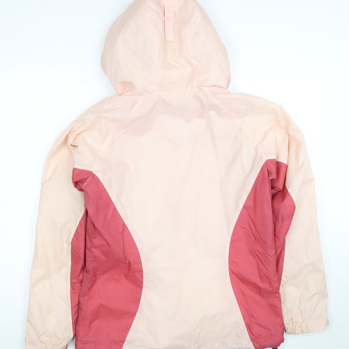 Columbia Womens Pink Mid-Length Hooded Water Resistant Jacket M