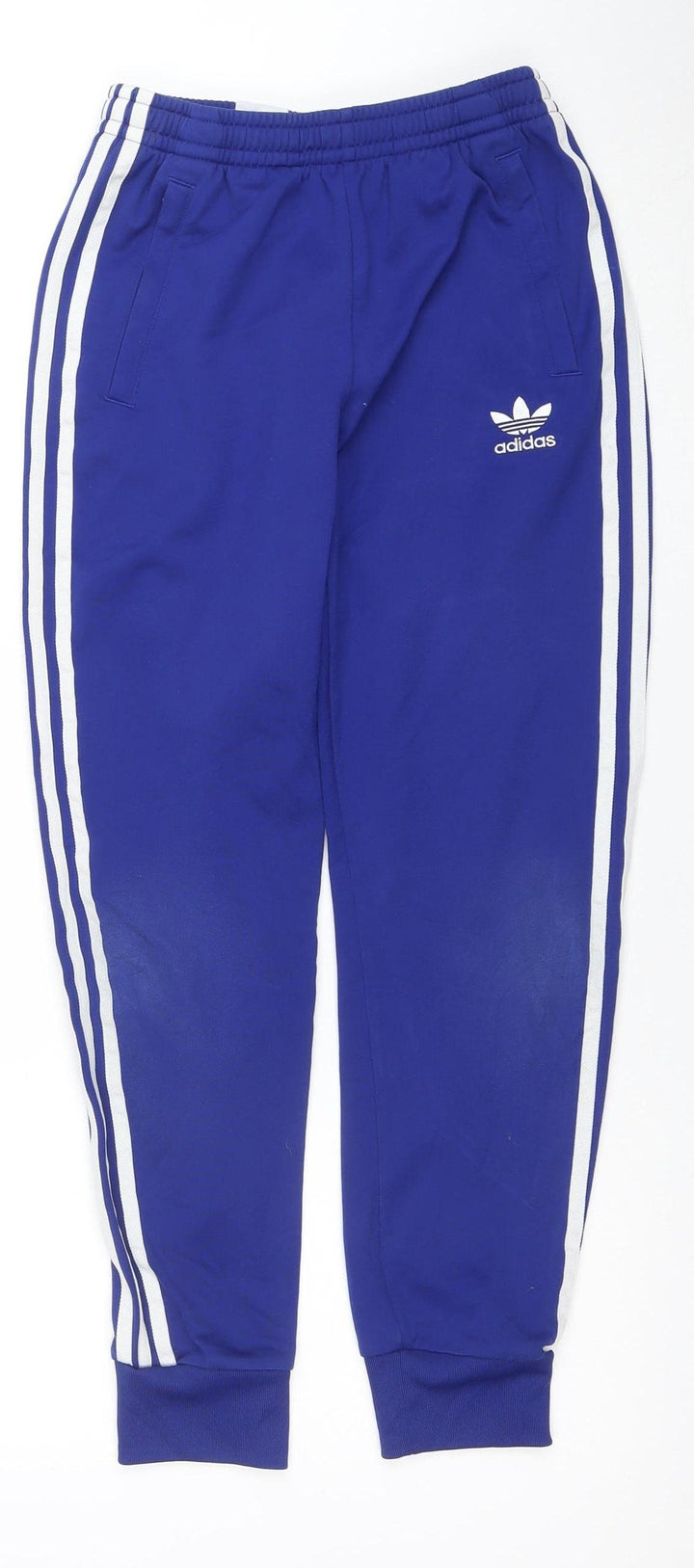 Adidas Boys Blue 12-13 Years Track Pants 100% Polyester Joggers