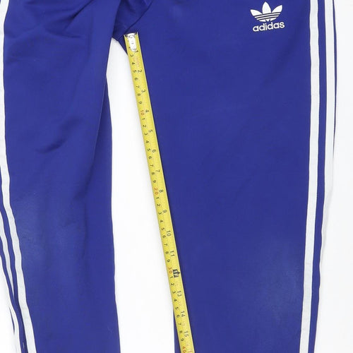 Adidas Boys Blue 12-13 Years Track Pants 100% Polyester Joggers