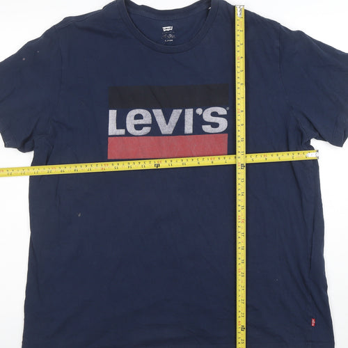 Levi's Men's Blue XL Logo Graphic Cotton T-Shirt