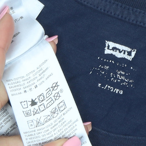 Levi's Men's Blue XL Logo Graphic Cotton T-Shirt