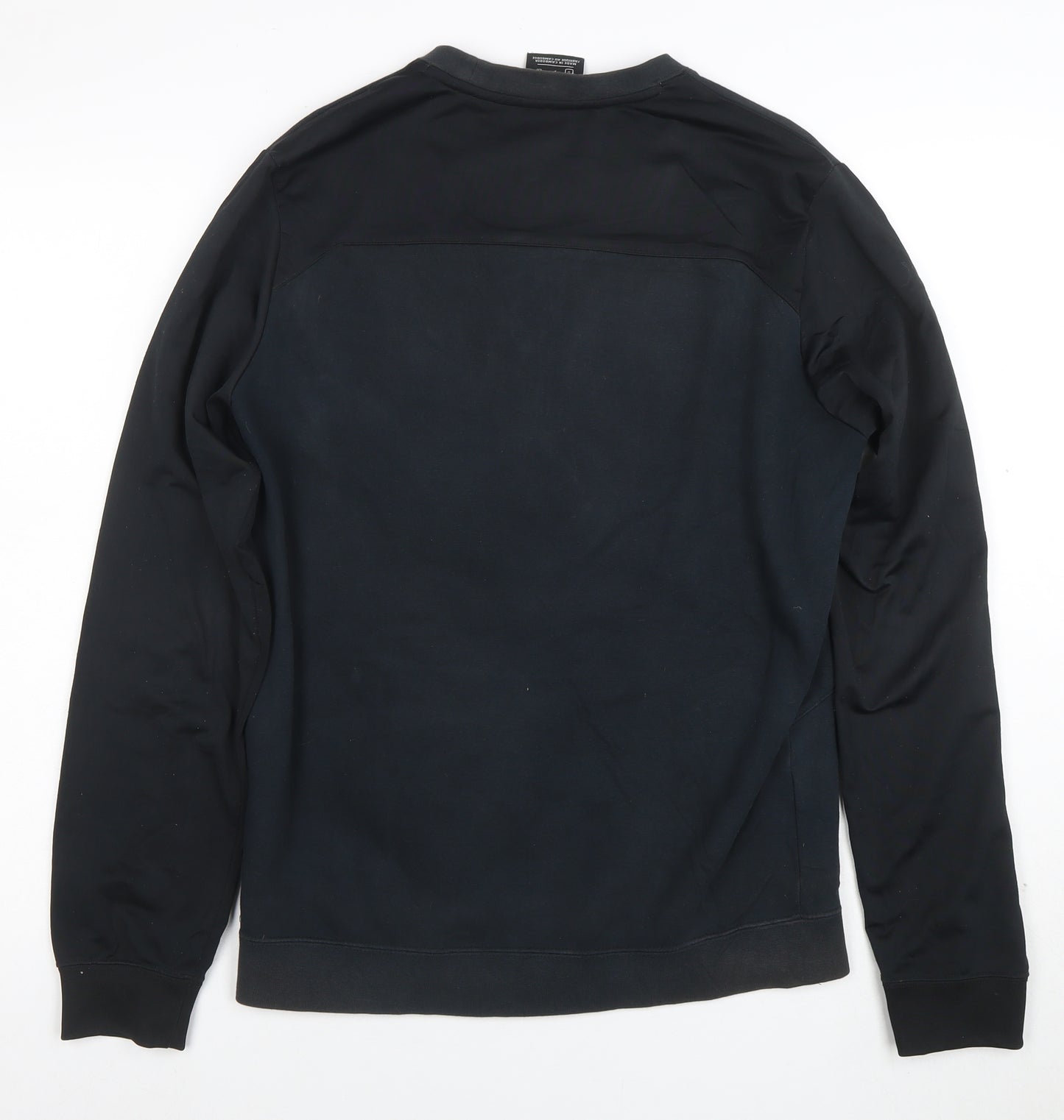 Nike Men's Black S Pullover Sweatshirt with Zip Pocket