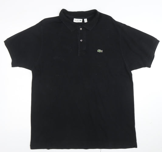 Lacoste Men’s Black Classic Fit Cotton Polo Shirt XXL