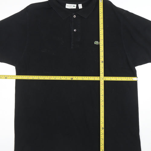 Lacoste Men’s Black Classic Fit Cotton Polo Shirt XXL