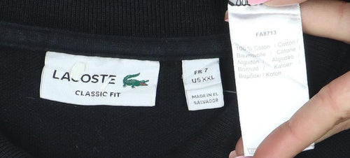 Lacoste Men’s Black Classic Fit Cotton Polo Shirt XXL
