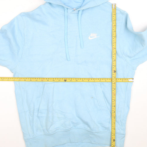 Nike Men's Blue Pullover Hoodie Medium Fleece Sweatshirt