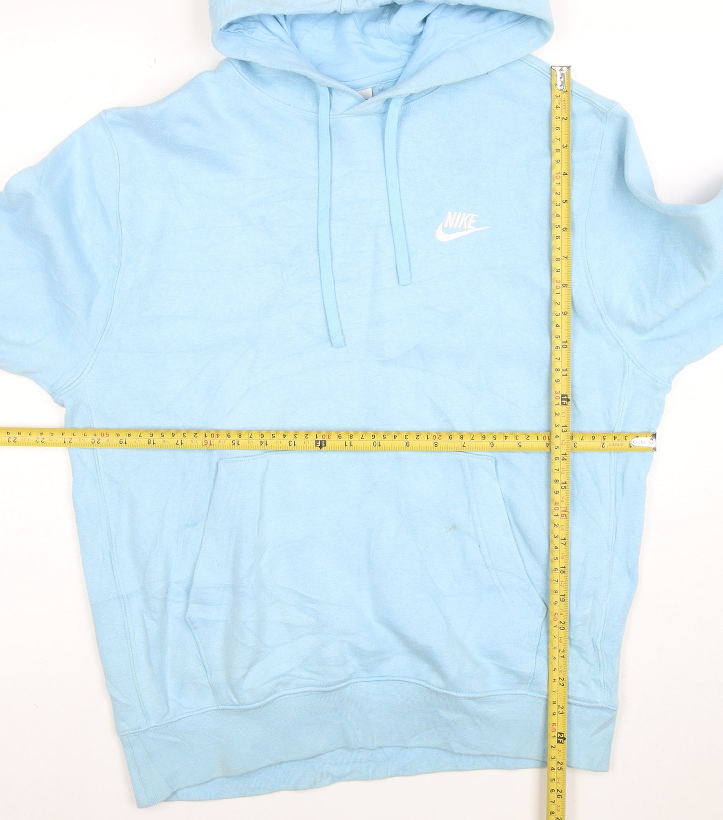 Nike Men's Blue Pullover Hoodie Medium Fleece Sweatshirt