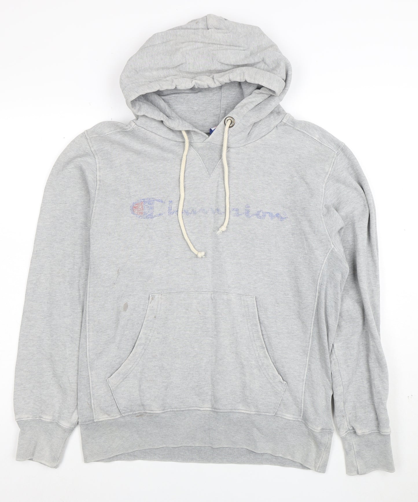 Champion Men's Grey Medium Pullover Hoodie with Logo