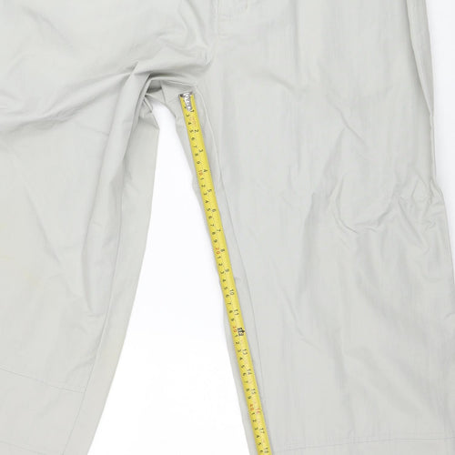 Fila Men Grey XL Lightweight Nylon Casual Trousers