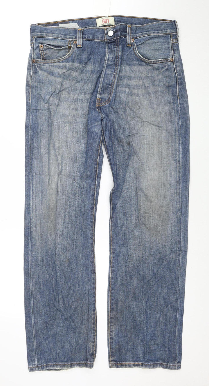 Levi's 501 Men's Blue Straight Leg Jeans 36x30 Denim Vintage Classic
