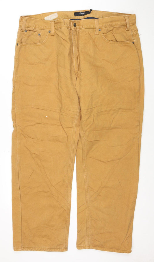 Berkley Jensen Men's Beige Work Jeans 40x30 Cotton Straight Fit