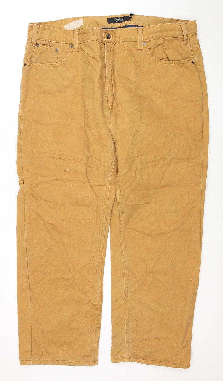 Berkley Jensen Men's Beige Work Jeans 40x30 Cotton Straight Fit