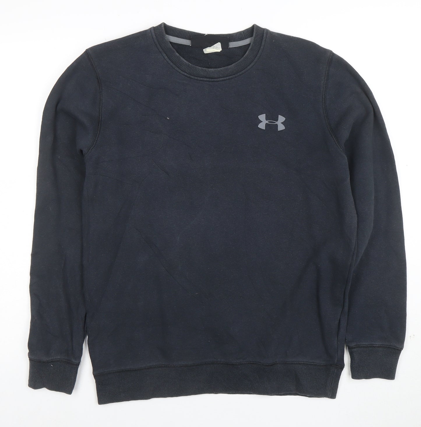 Under Armour Men's Black Small Crew Neck Fleece Pullover Sweatshirt