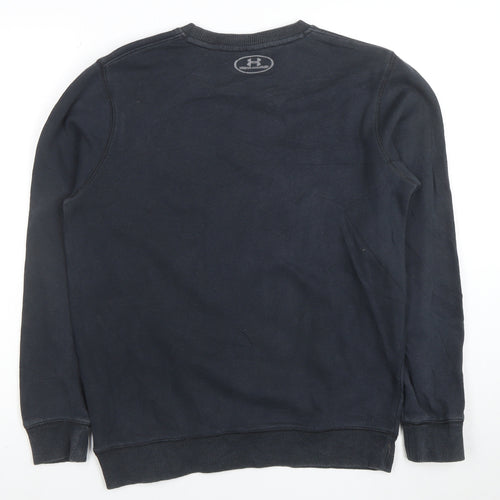 Under Armour Men's Black Small Crew Neck Fleece Pullover Sweatshirt