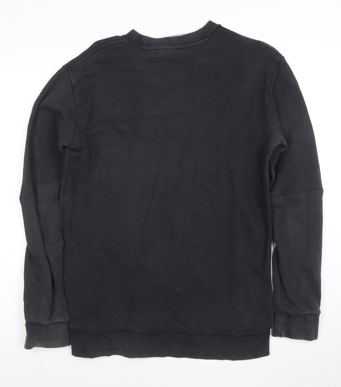 Adidas Mens Black Crew Neck Pullover Sweatshirt S