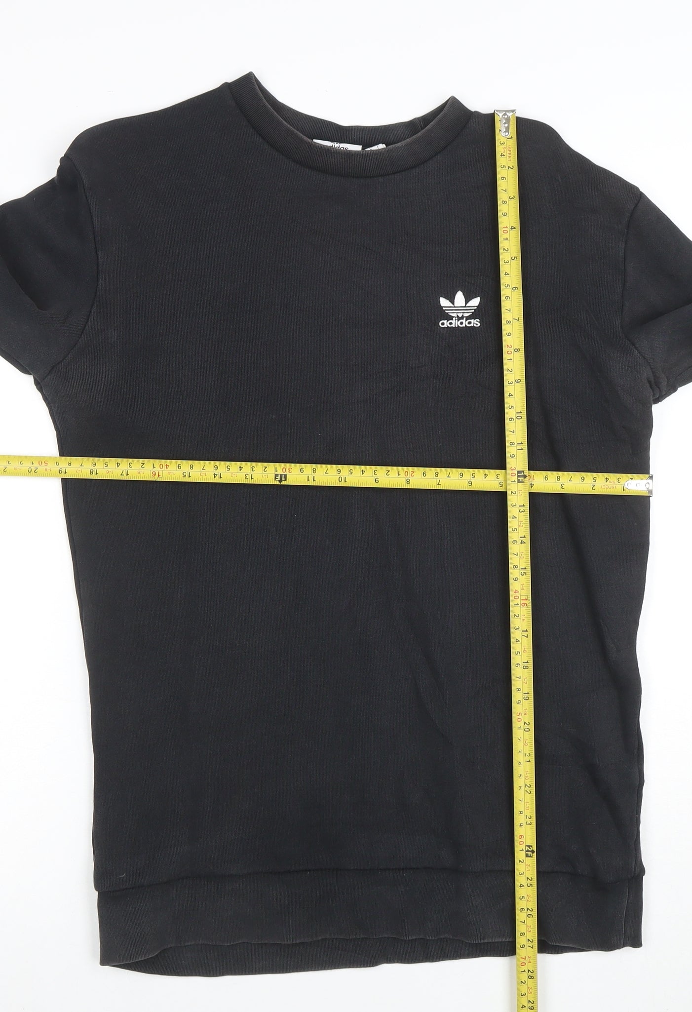 Adidas Mens Black Crew Neck Pullover Sweatshirt S