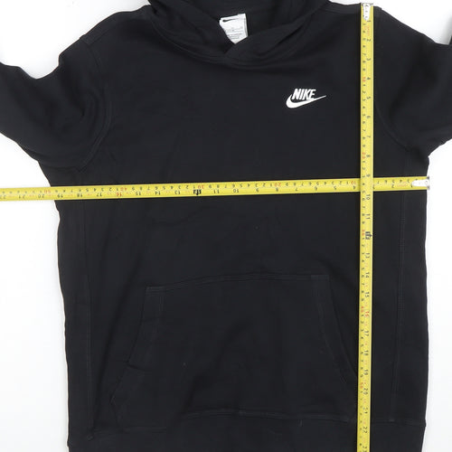 Nike Boys Black XL Pullover Hoodie Sweatshirt 158-170cm Cotton Blend