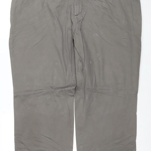 Wrangler Men's Grey Cotton Blend Chino Trousers Size 40 Regular