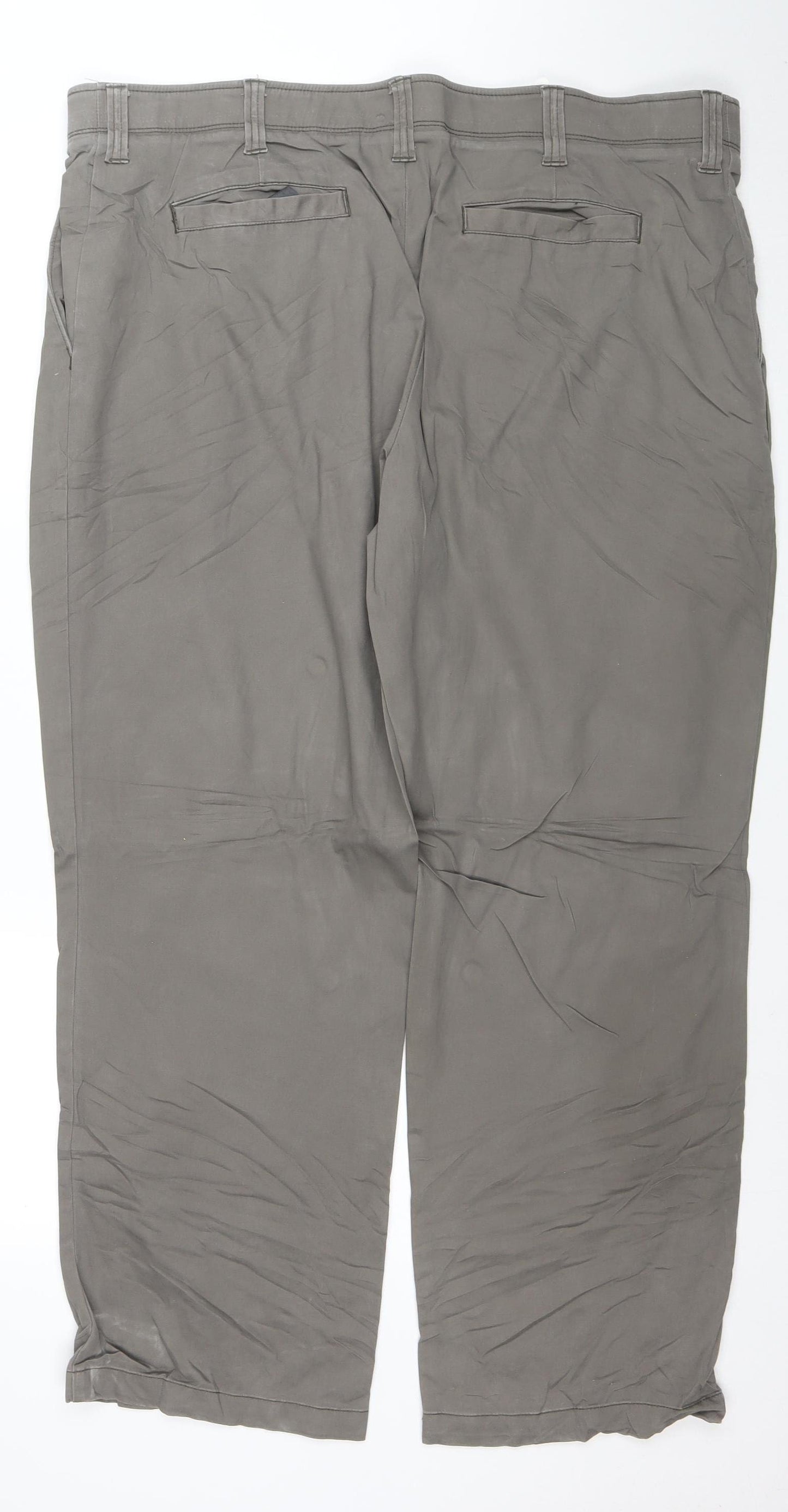 Wrangler Men's Grey Cotton Blend Chino Trousers Size 40 Regular
