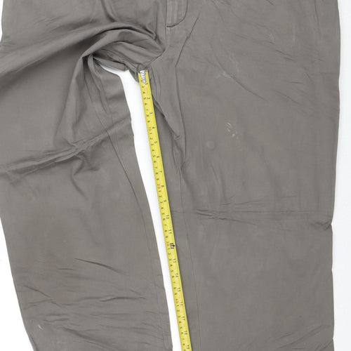 Wrangler Men's Grey Cotton Blend Chino Trousers Size 40 Regular