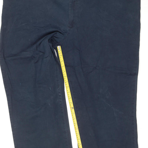 Lee Men’s Blue Chino Trousers 52x30 Regular Fit Cotton