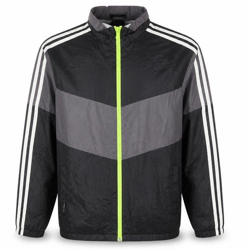 adidas Boys Black ClimaProof Track Jacket 14 Years Full Zip Sports Top
