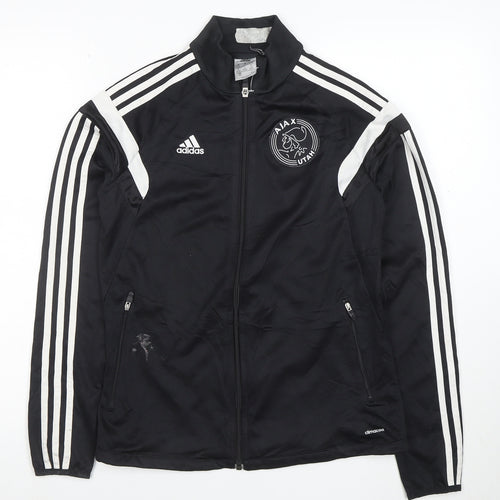 Adidas Women Black Full Zip Ajax Hoodie S ClimaCool Polyester