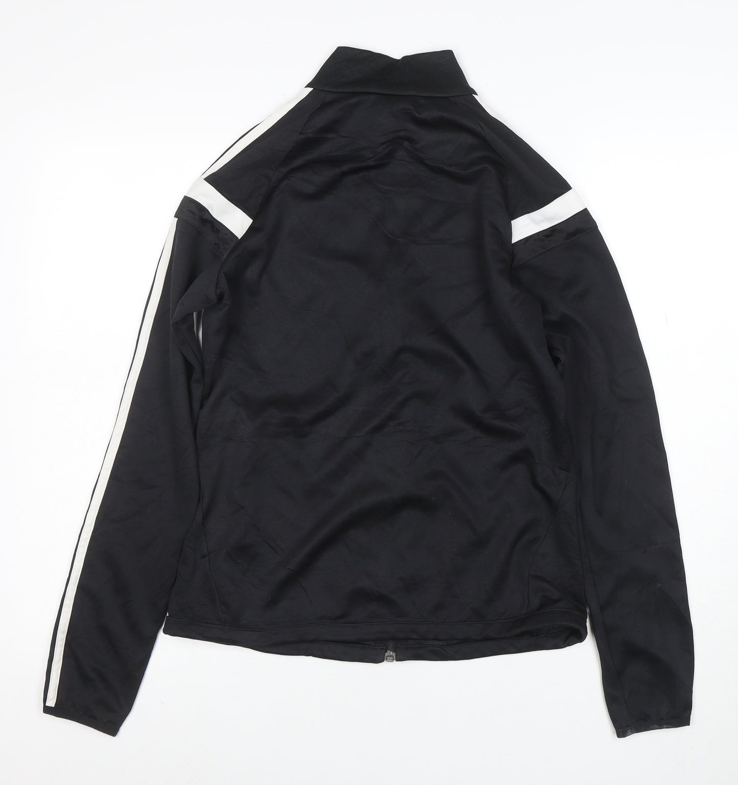 Adidas Women Black Full Zip Ajax Hoodie S ClimaCool Polyester