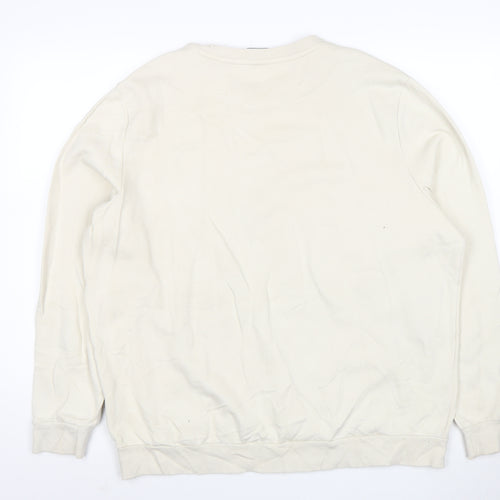 Puma Mens Beige XL Crew Neck Sweatshirt Classic Logo Pullover