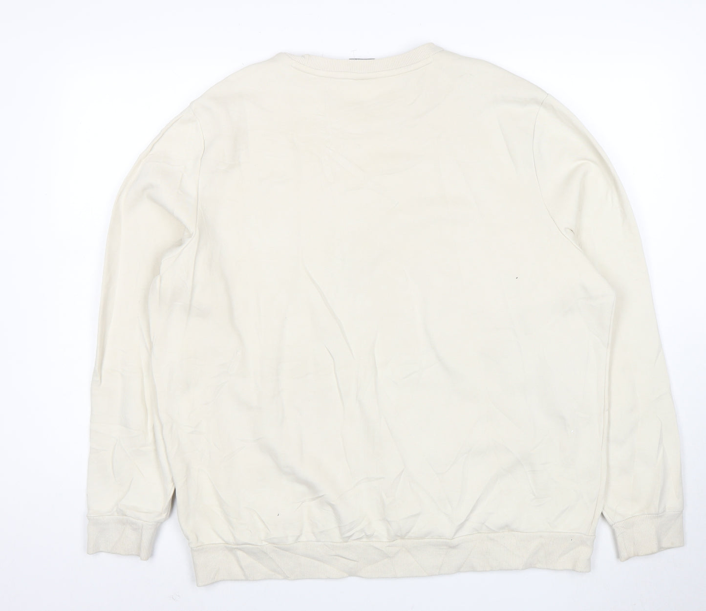 Puma Mens Beige XL Crew Neck Sweatshirt Classic Logo Pullover