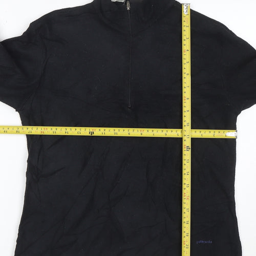Patagonia Women Black Capilene 1/4 Zip Pullover Sweatshirt M