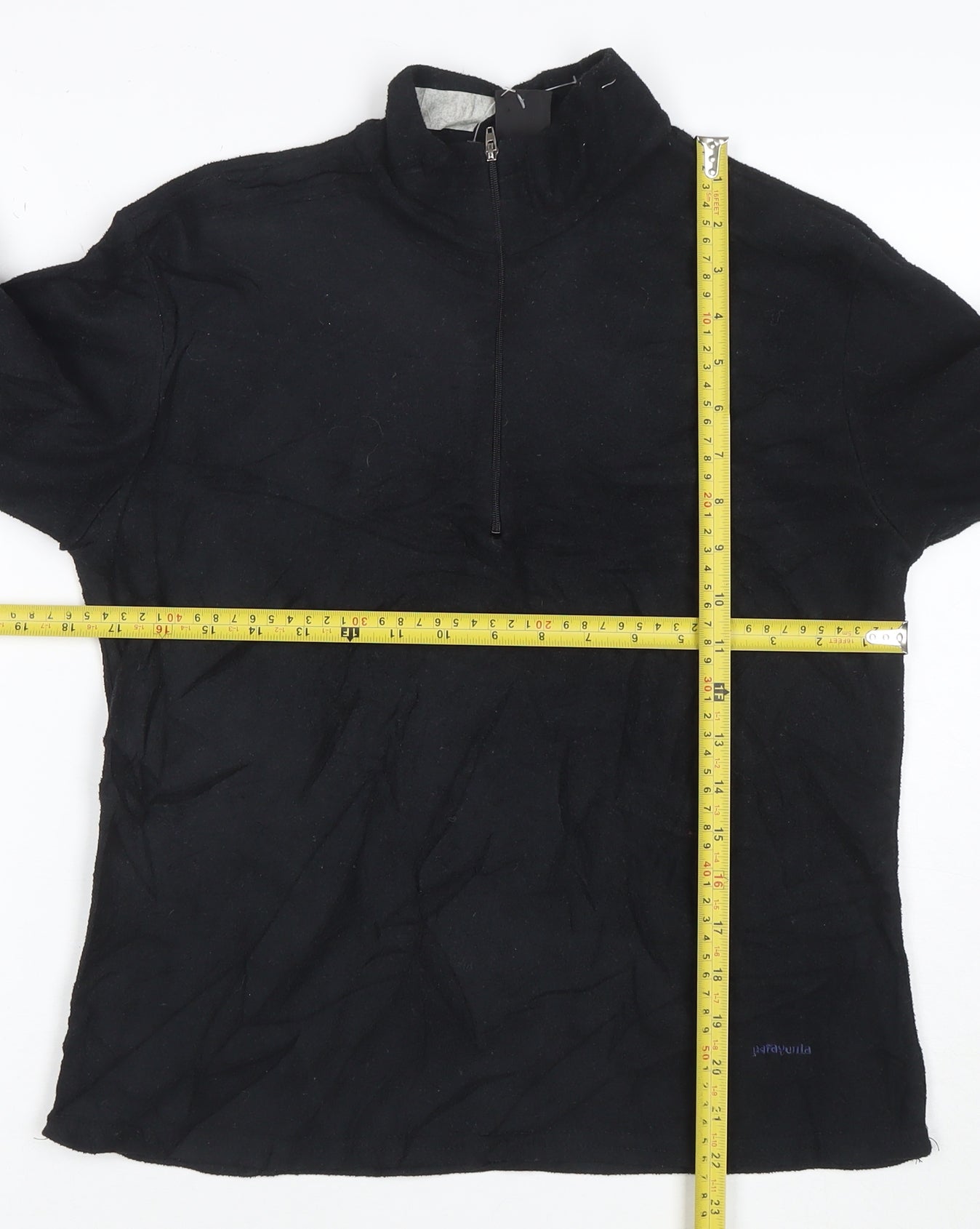 Patagonia Women Black Capilene 1/4 Zip Pullover Sweatshirt M