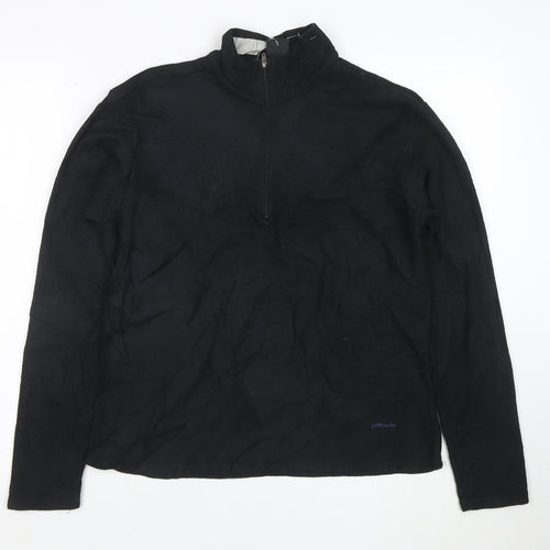 Patagonia Women Black Capilene 1/4 Zip Pullover Sweatshirt M