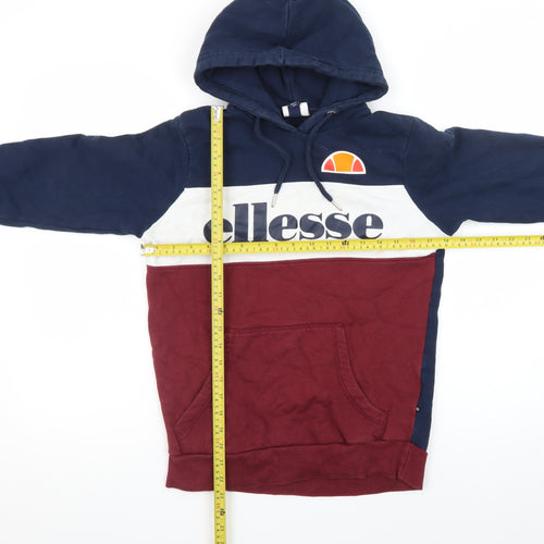 Ellesse Womens Navy Burgundy Colourblock Hoodie Size 8