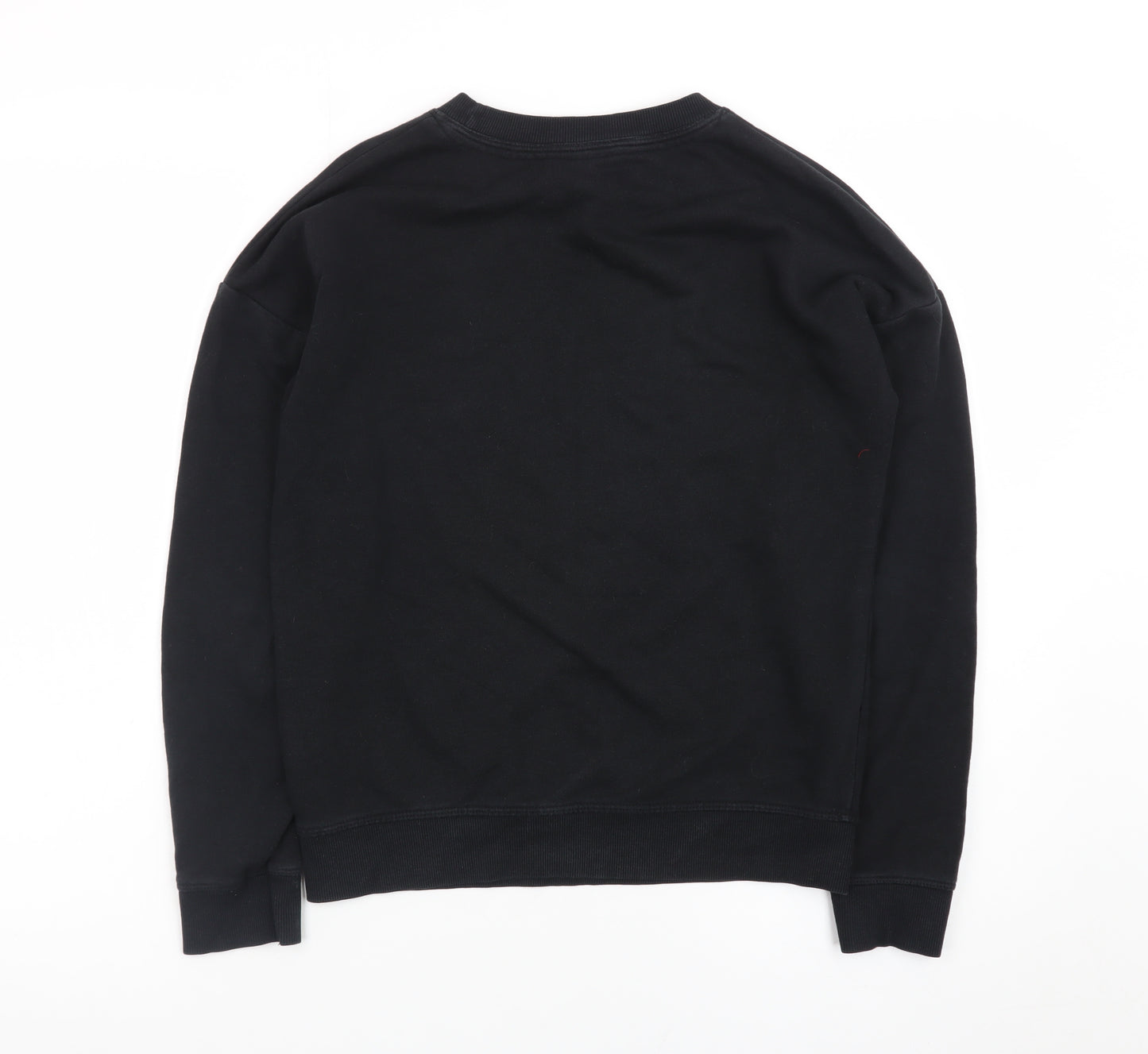 New Look Women's Black Graphic Crew Neck Sweatshirt Size 6