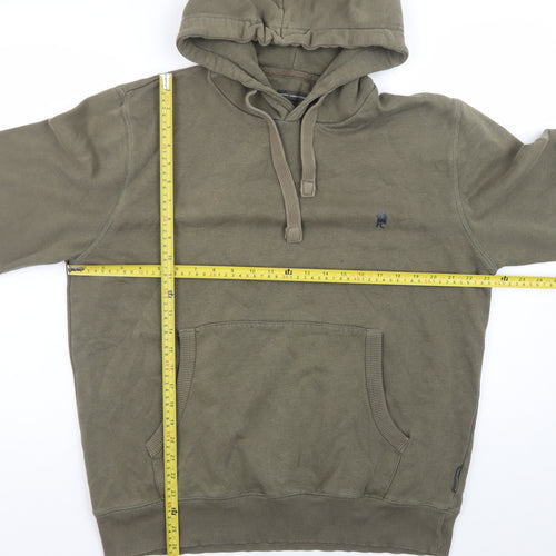 French Connection Men's Khaki Pullover Hoodie XL Cotton Casual