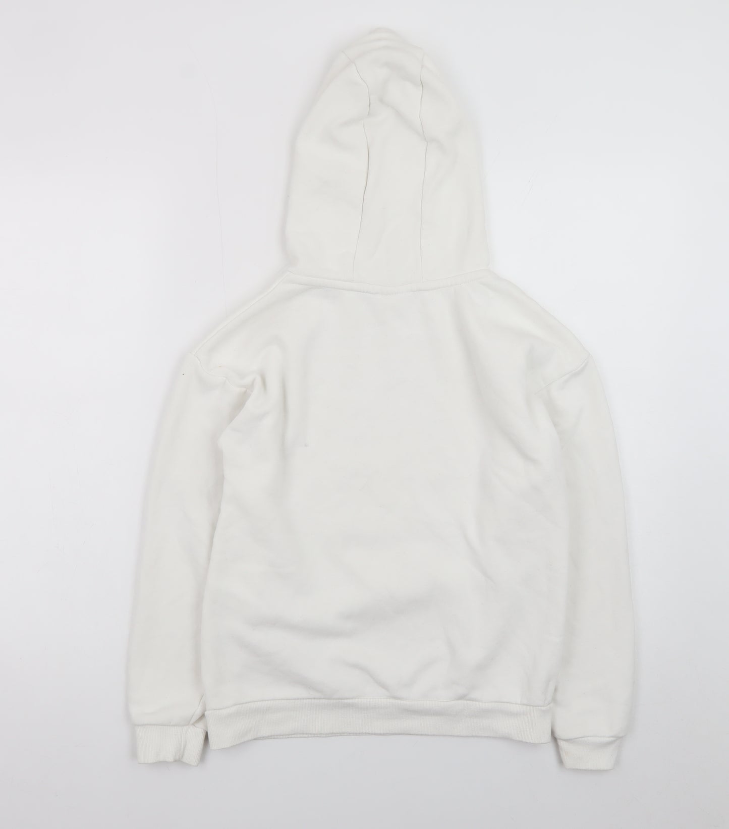 Garfield Boys White Pullover Hoodie 10-11 Years Cartoon Graphic Fleece