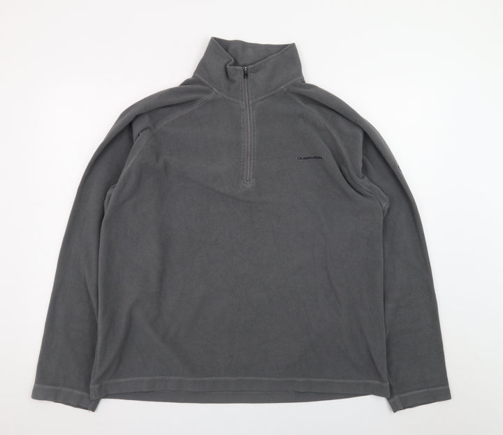 Craghoppers Men's Grey Fleece 1/4 Zip Pullover Sweatshirt L