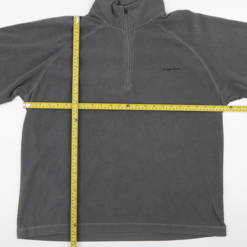 Craghoppers Men's Grey Fleece 1/4 Zip Pullover Sweatshirt L