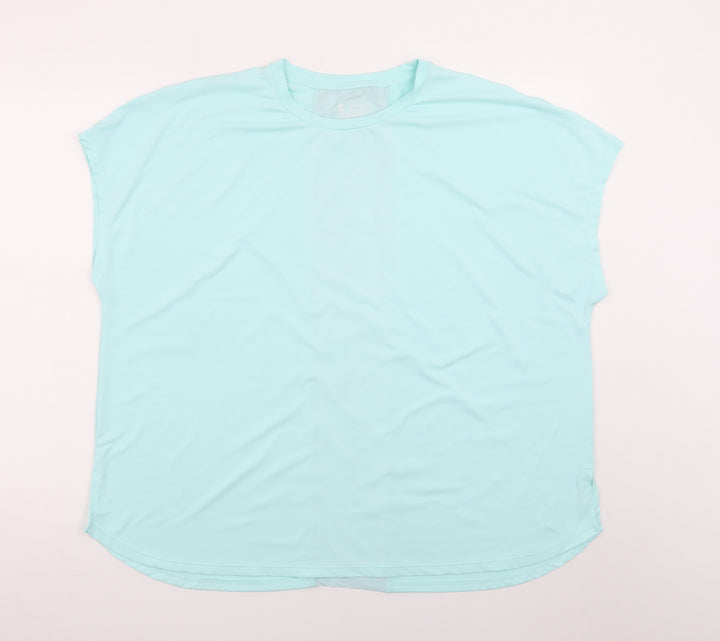 Dunnes Stores Womens Blue XL Basic Sleeveless Stretch T-Shirt