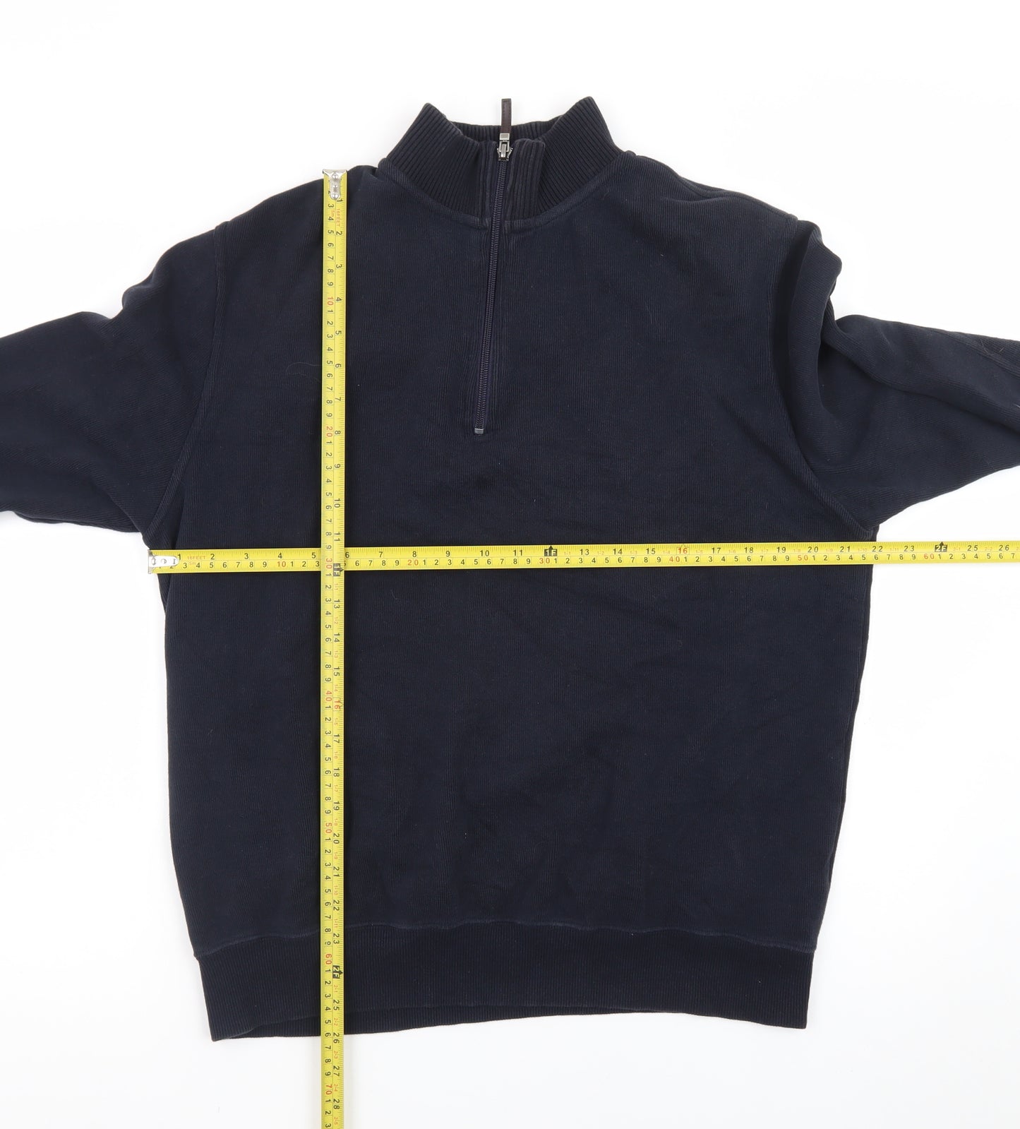 John Partridge Men’s Blue 1/2 Zip Cotton Sweatshirt Size L