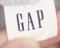 GAP Men’s Grey Pullover Hoodie M Logo Sweatshirt Cotton Blend