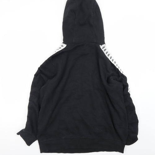 Nike Men’s Black Pullover Hoodie L Logo Tape Sportswear Fleece