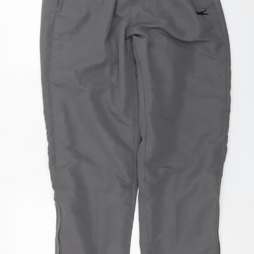 Slazenger Men Grey M Jogger Sweatpants Elastic Waist Ankle Zip