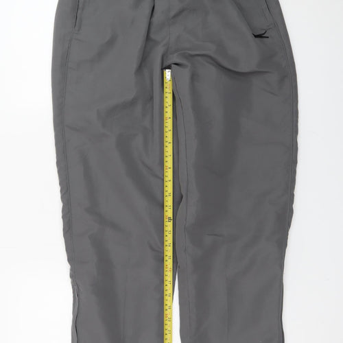 Slazenger Men Grey M Jogger Sweatpants Elastic Waist Ankle Zip