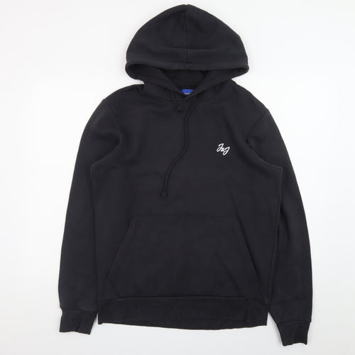 Jack & Jones Men's Black Pullover Hoodie Medium
